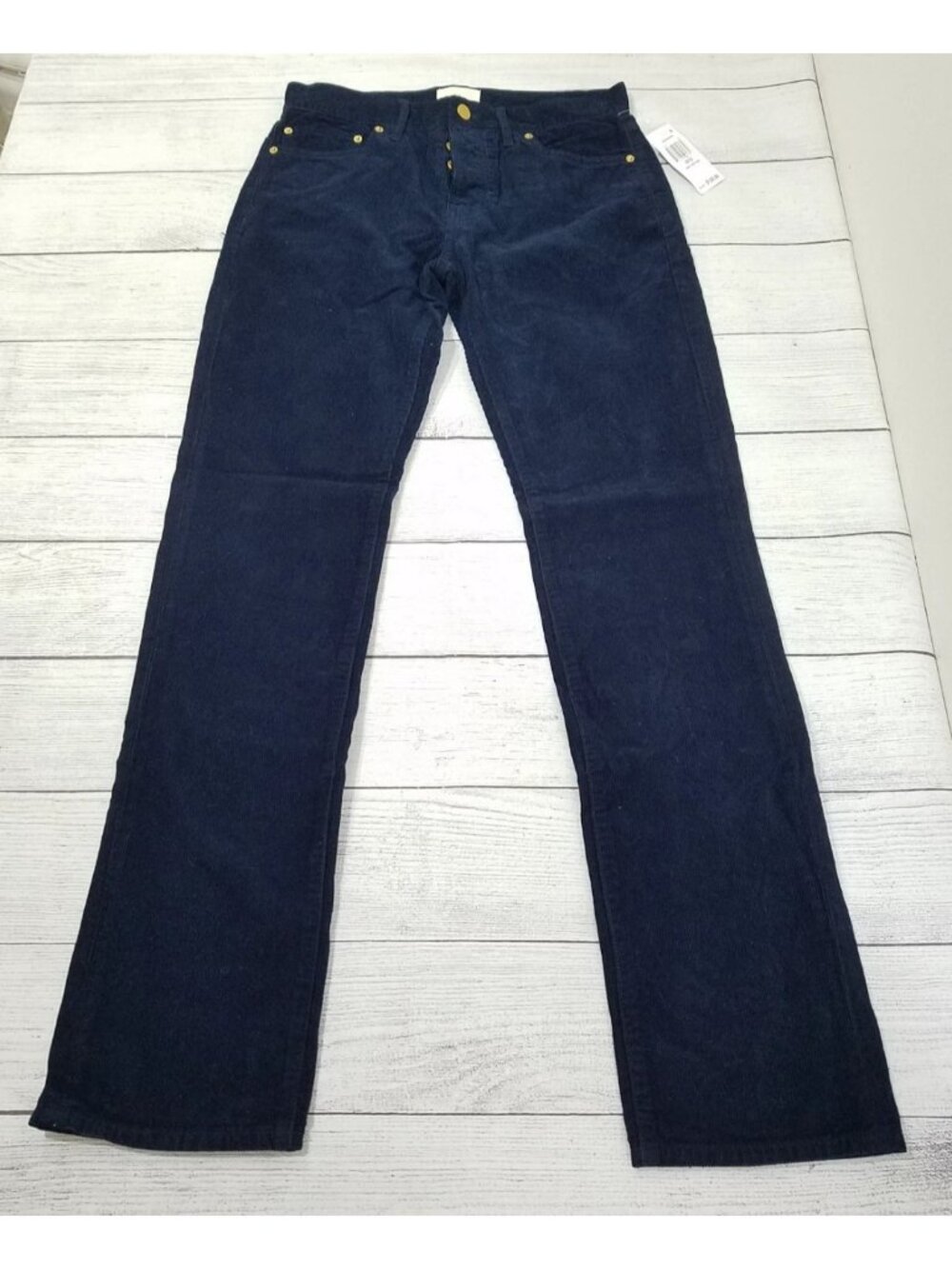 Sid Mashburn Slim 5 Pocket Corduroy Pants Mens 30x32 Navy Button Fly